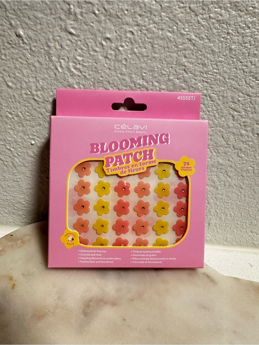 CéLAVI Blooming Patch Floral Stickers - Pink with Yellow & Coral Flowers
